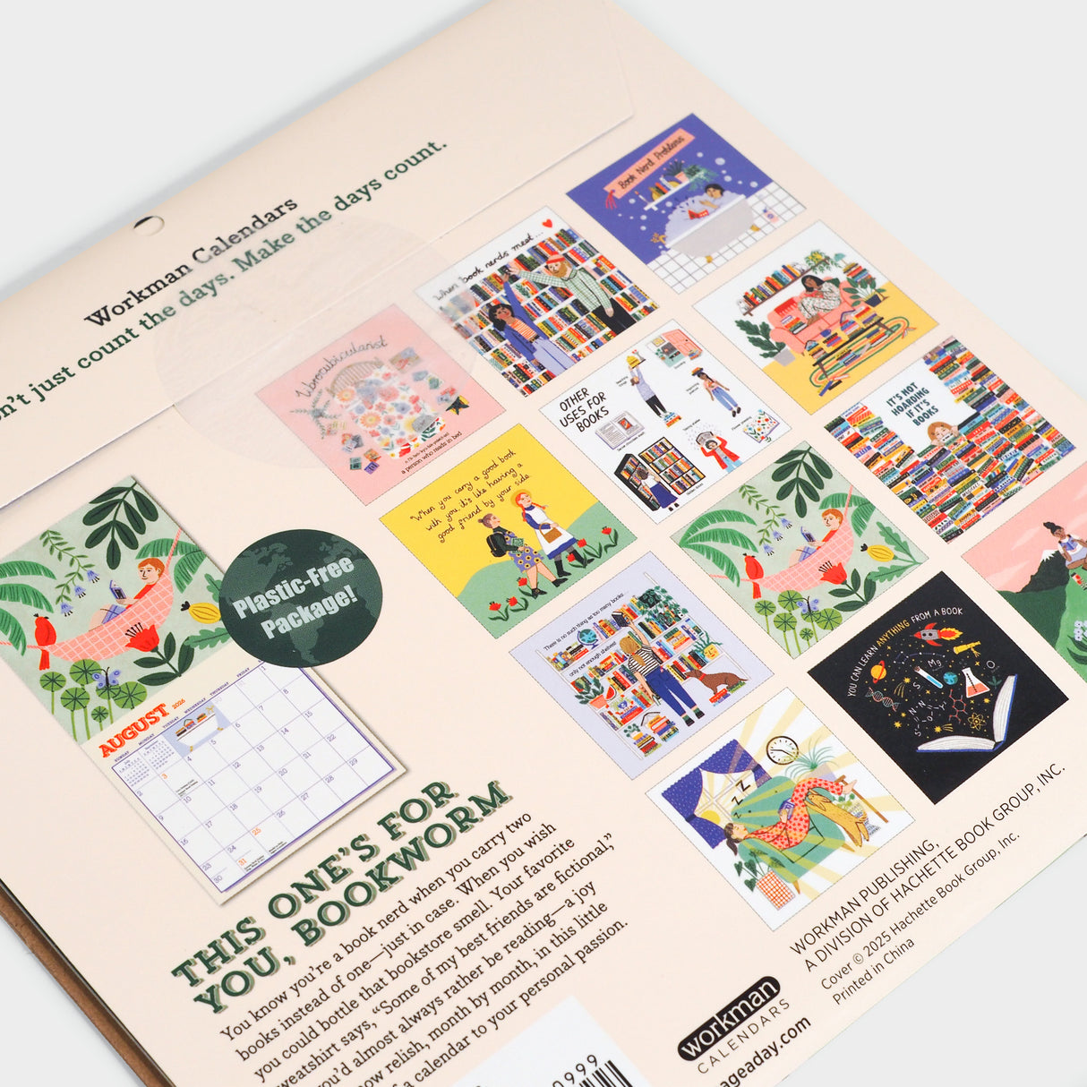 Book Nerd Mini Wall Calendar 2026