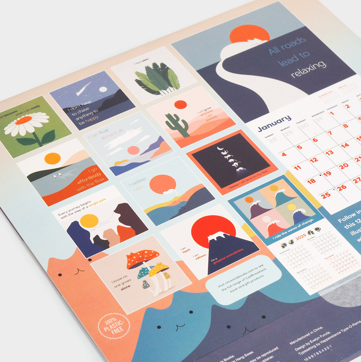 Catffirmations 2026 Wall Calendar