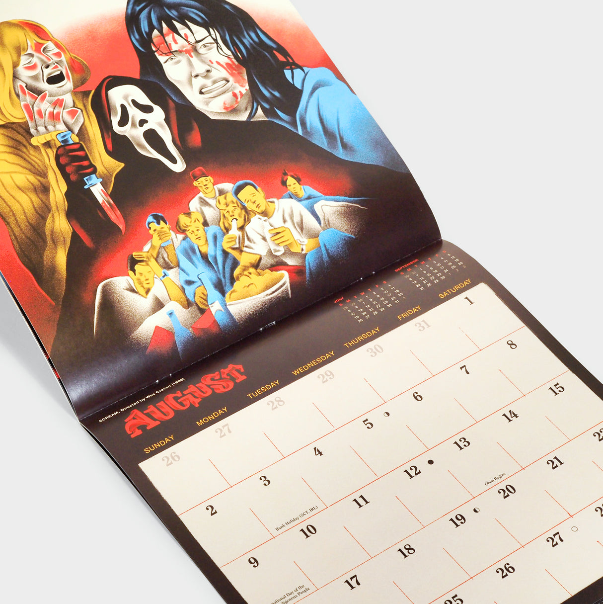 Classic Horror Movies 2026 Wall Calendar