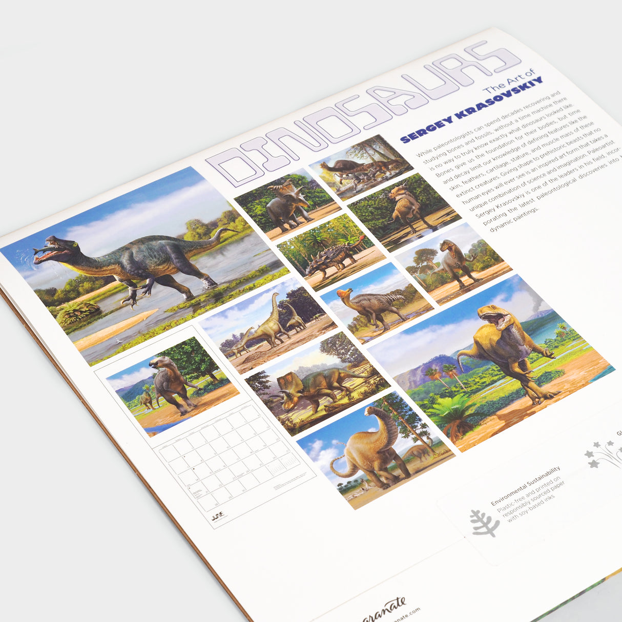 Dinosaurs: The Art of Sergey Krasovskiy 2026 Wall Calendar
