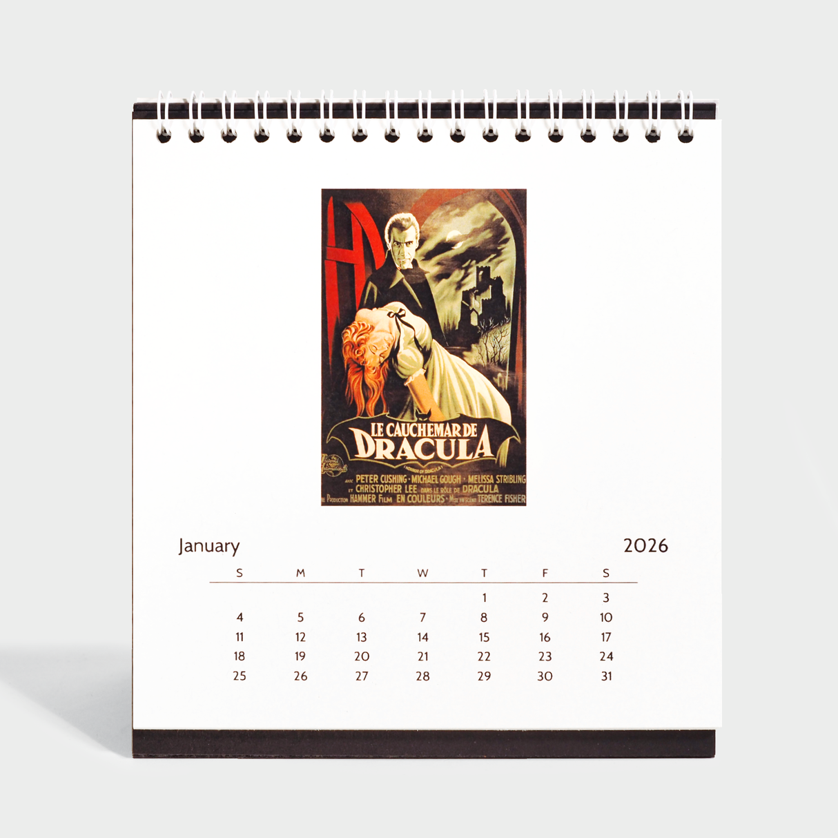 2026 Movie Posters Easel Desk Calendar