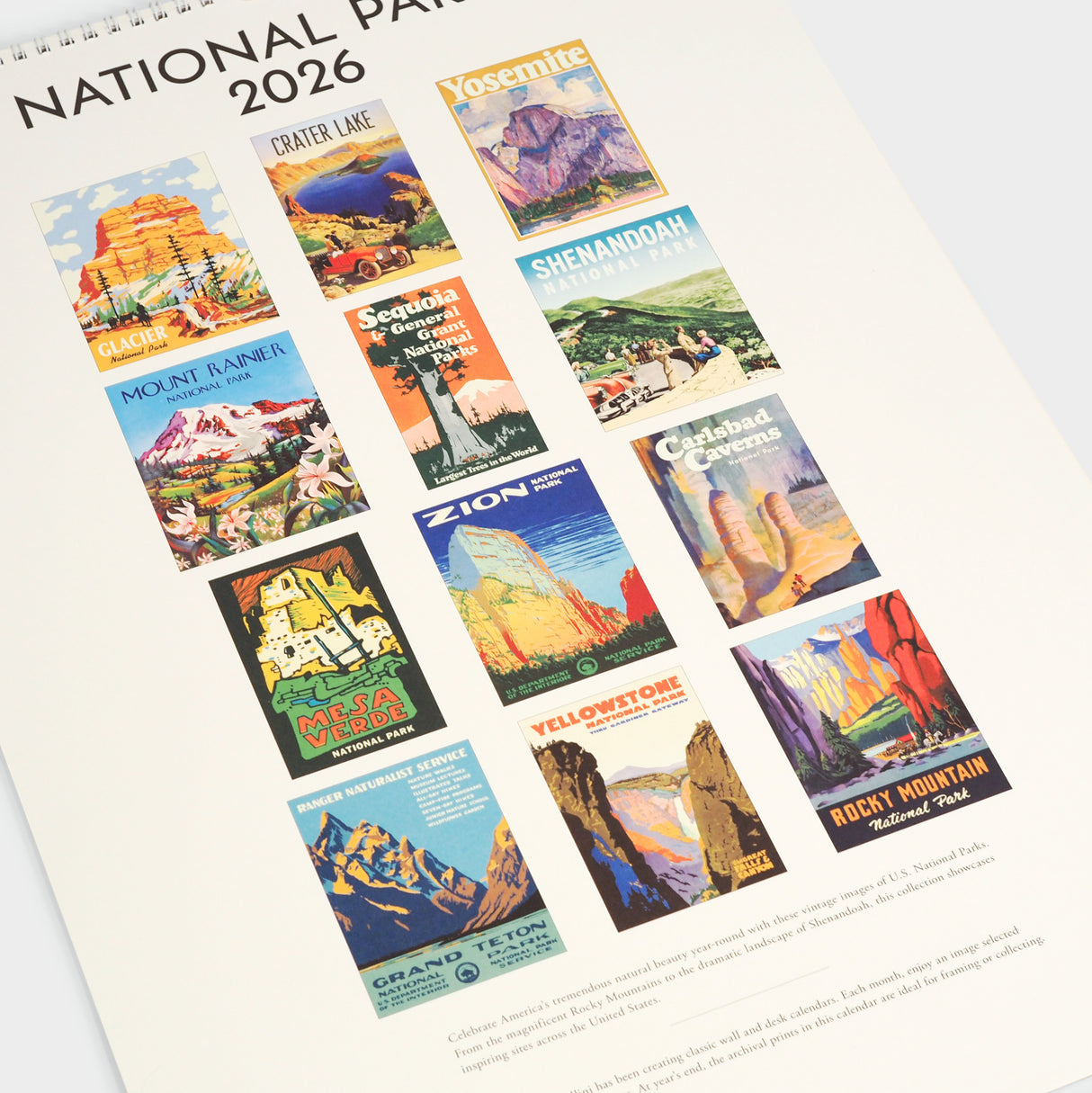 2026 National Parks Wall Calendar