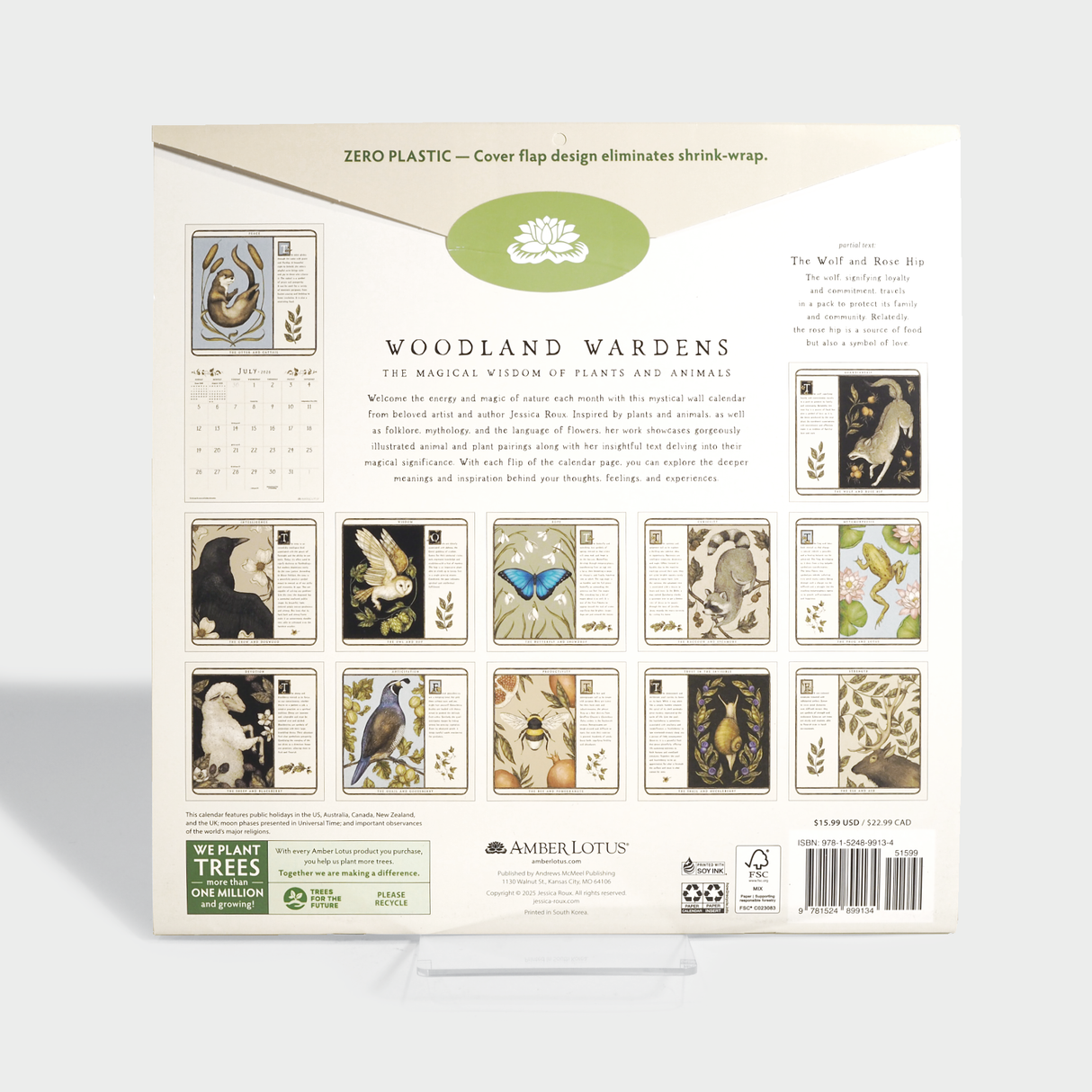 Woodland Wardens 2026 Wall Calendar: The Magical Wisdom of Plants and Animals