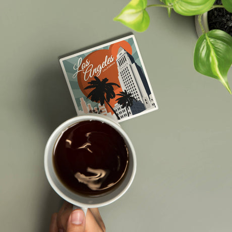 Los Angeles City Hall Ceramic Coaster