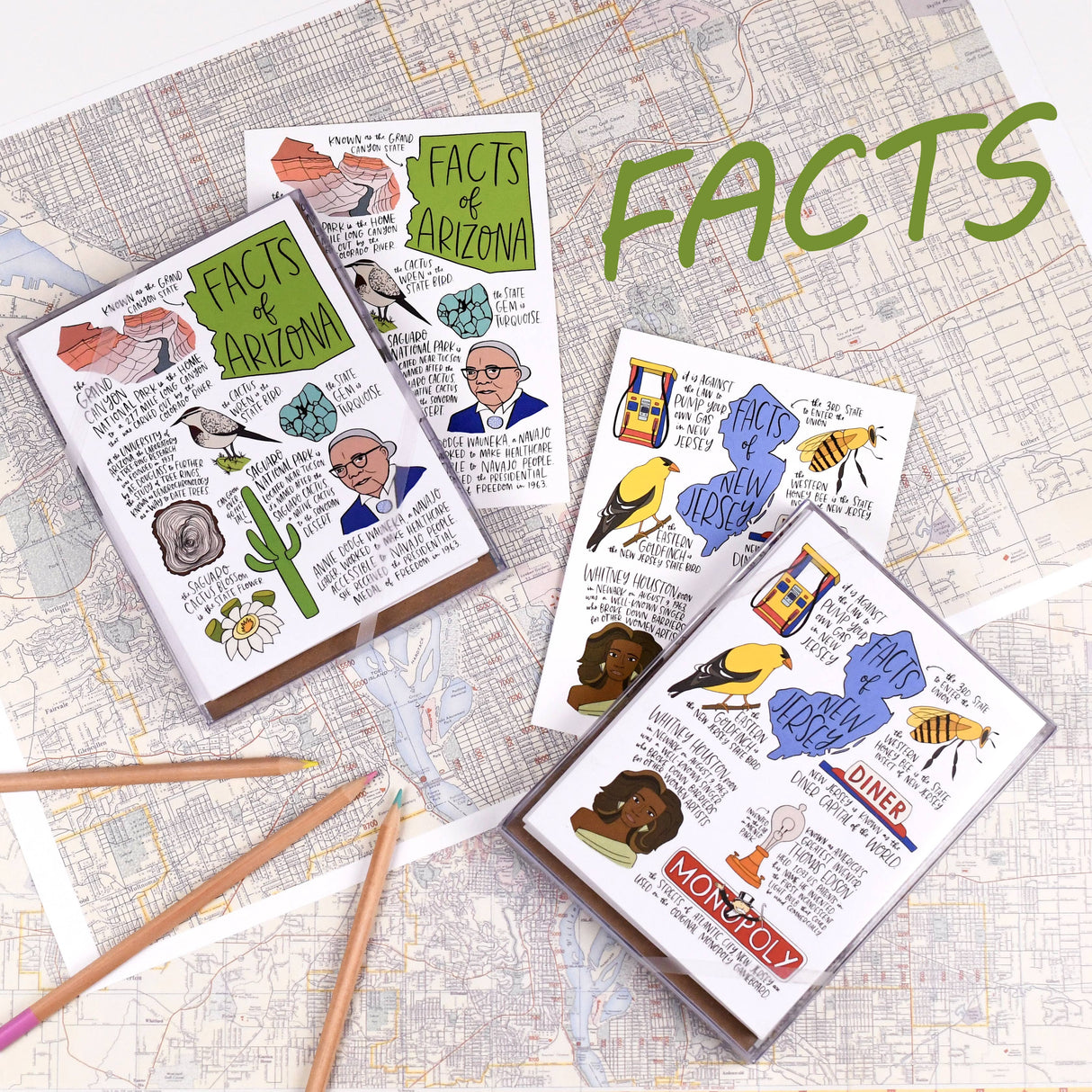California State Facts Boxed Card Set