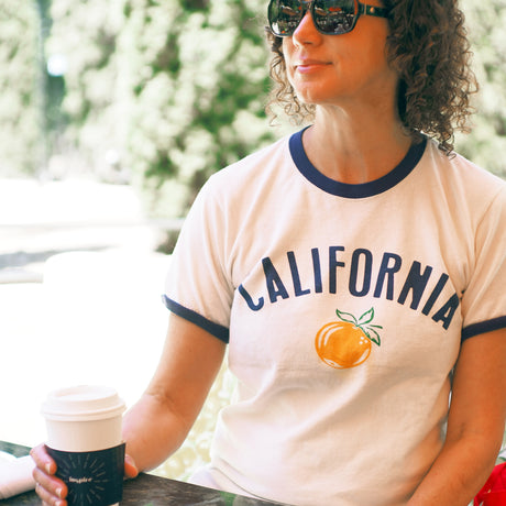 California Orange Ringer T-Shirt