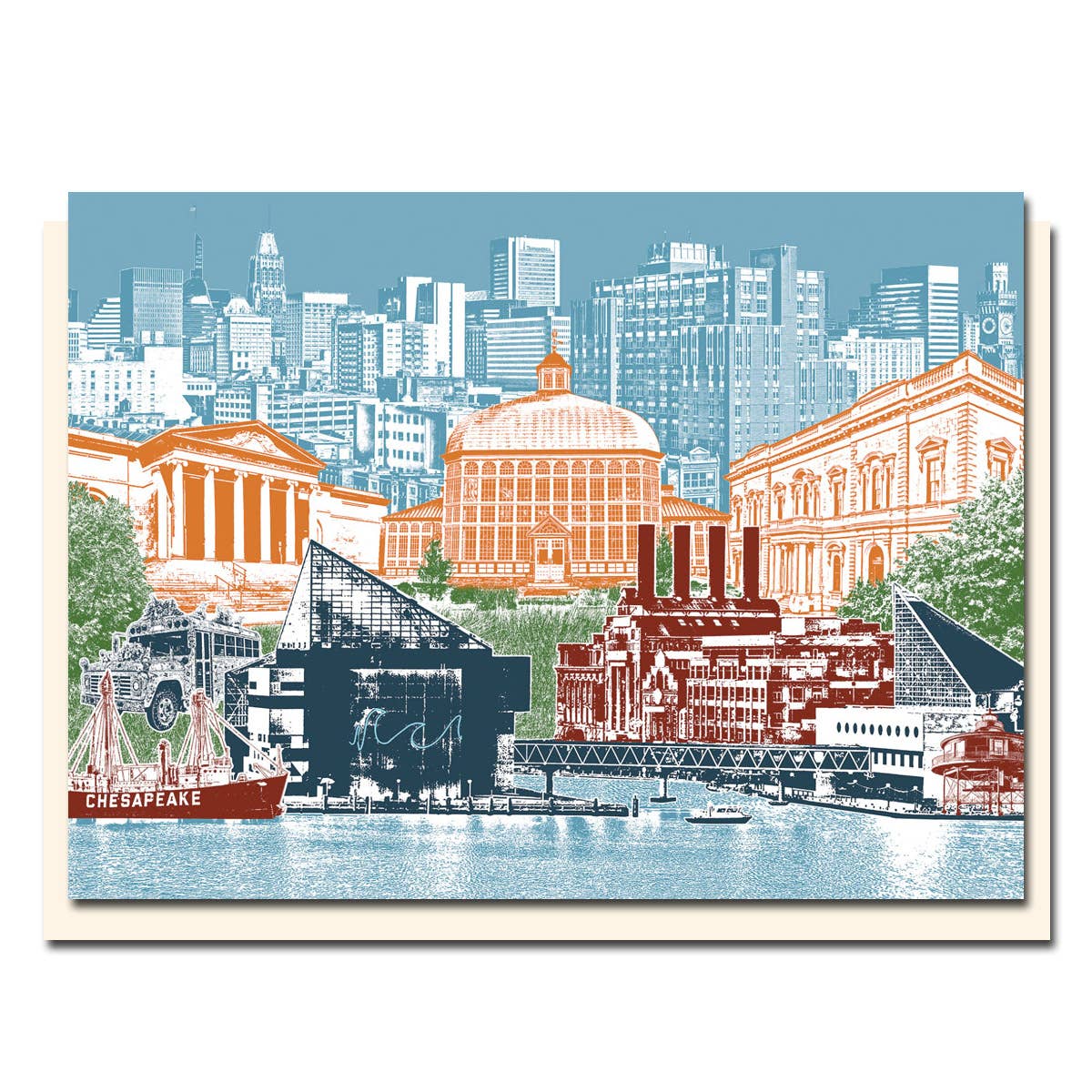 Los Angeles Urban Collage Card