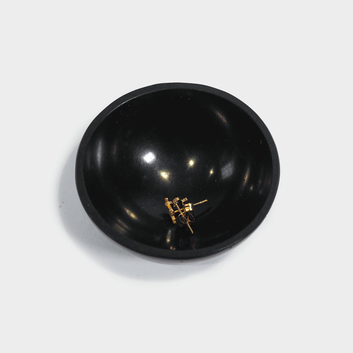 Black Agate Bowl & Gold Snake Studs You're Magic Set