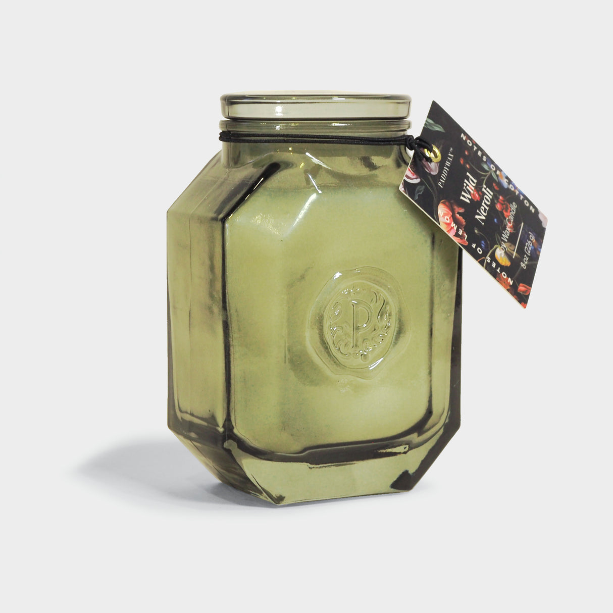 Botanica 8 Ounce Transparent Green Candle - Wild Neroli