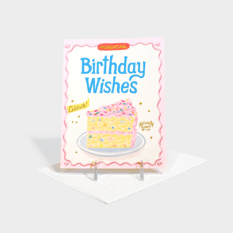 Greeting card illustration to look like a box of cake mix.