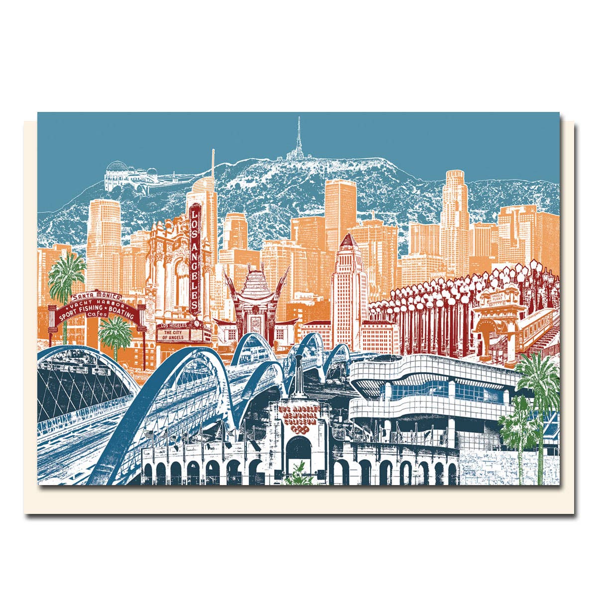 Los Angeles Urban Collage Card