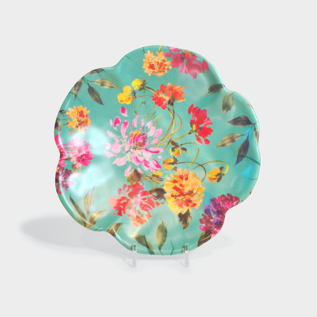 Garden Brights Salad Plate - Teal
