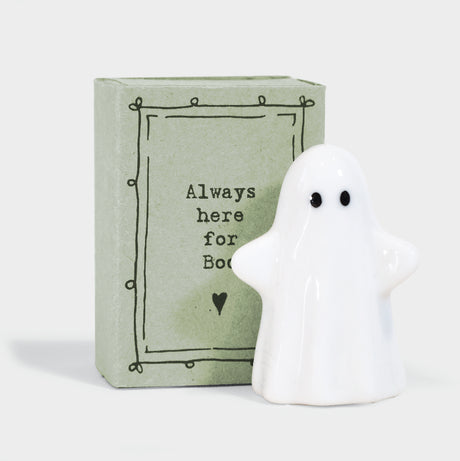 Ghost Figurine in Box with Saying