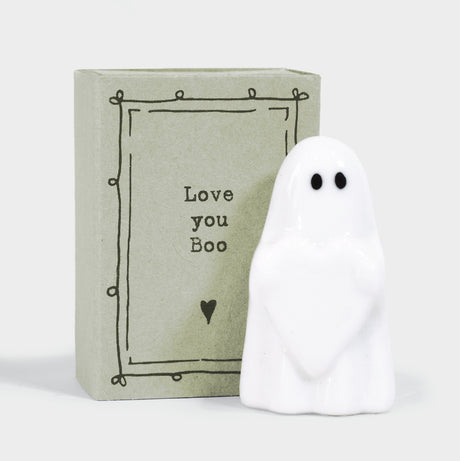 Ghost Figurine in Box with Saying