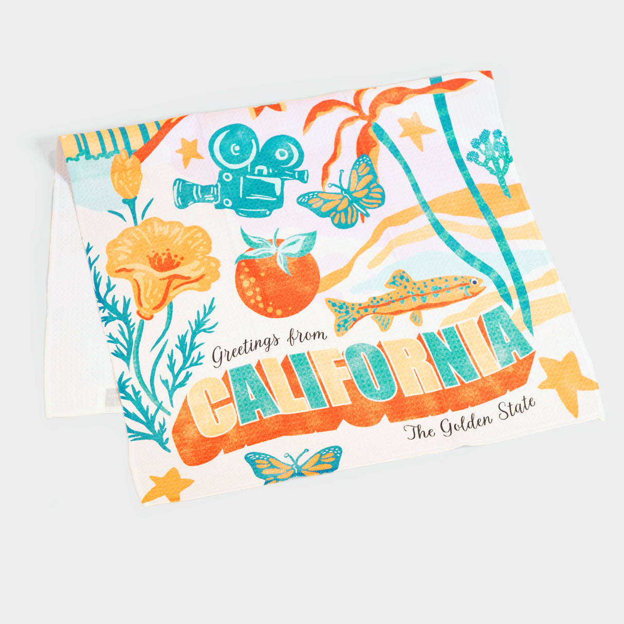 Greetings from California Tea Towel