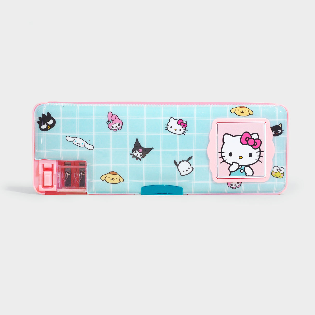 Hello Kitty & Friends Blue Grid Pencil Case