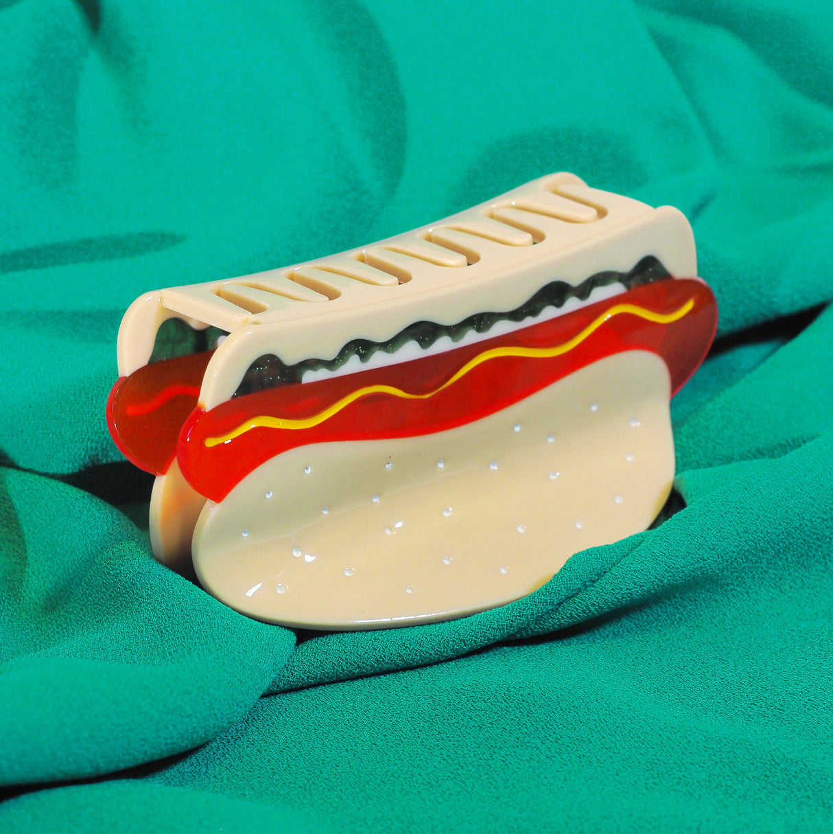 Hot Dog with All the Fixins Large Hair Claw Clip