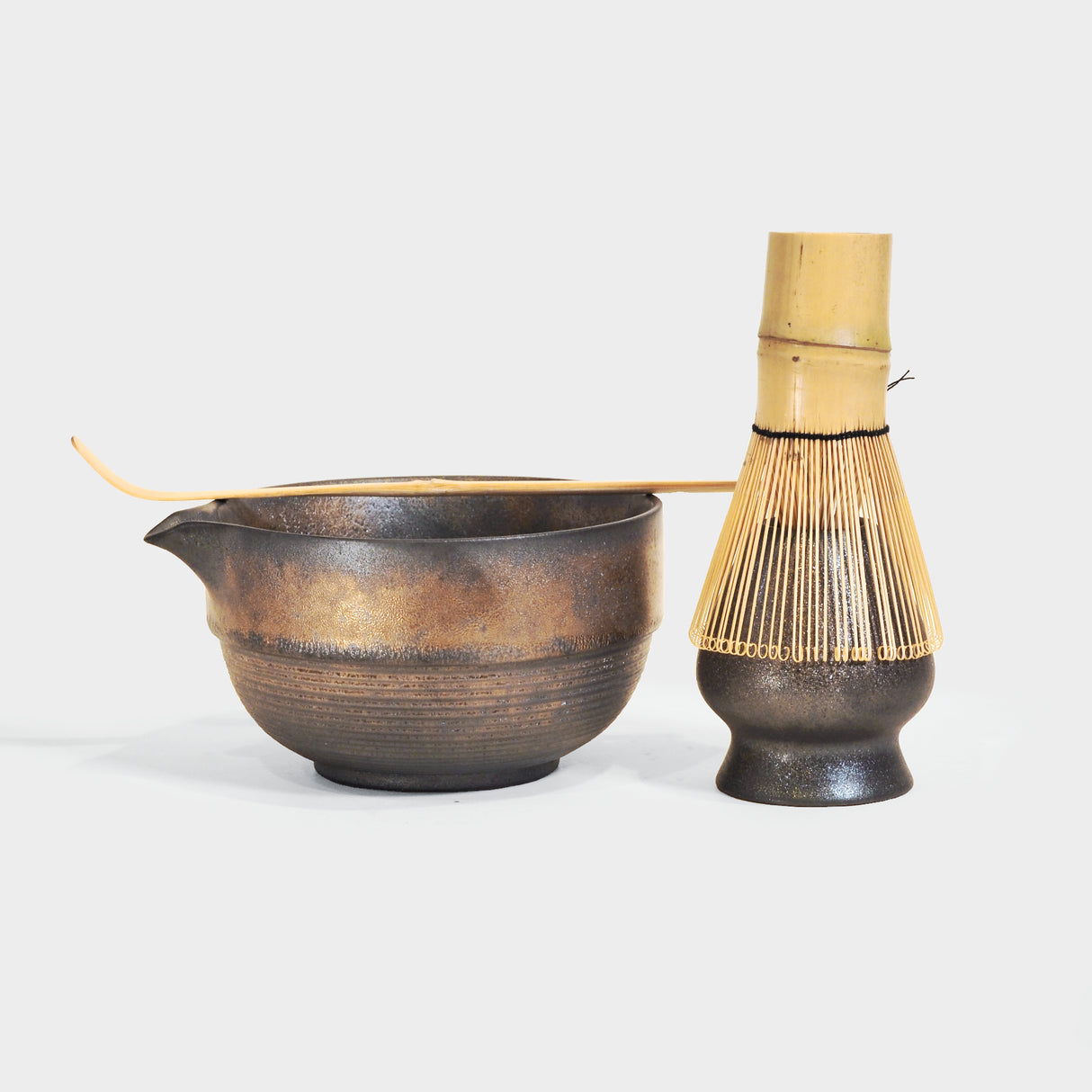 Japanese Matcha Set in Bronze & Brown Ombre