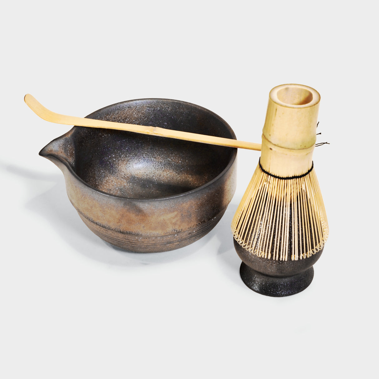 Japanese Matcha Set in Bronze & Brown Ombre