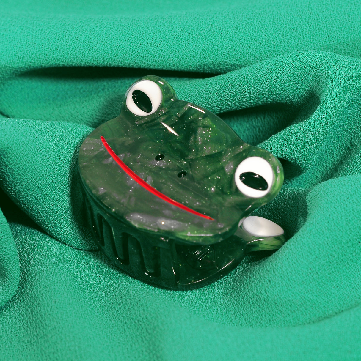 Mini Green Froggy Hair Claw Clip