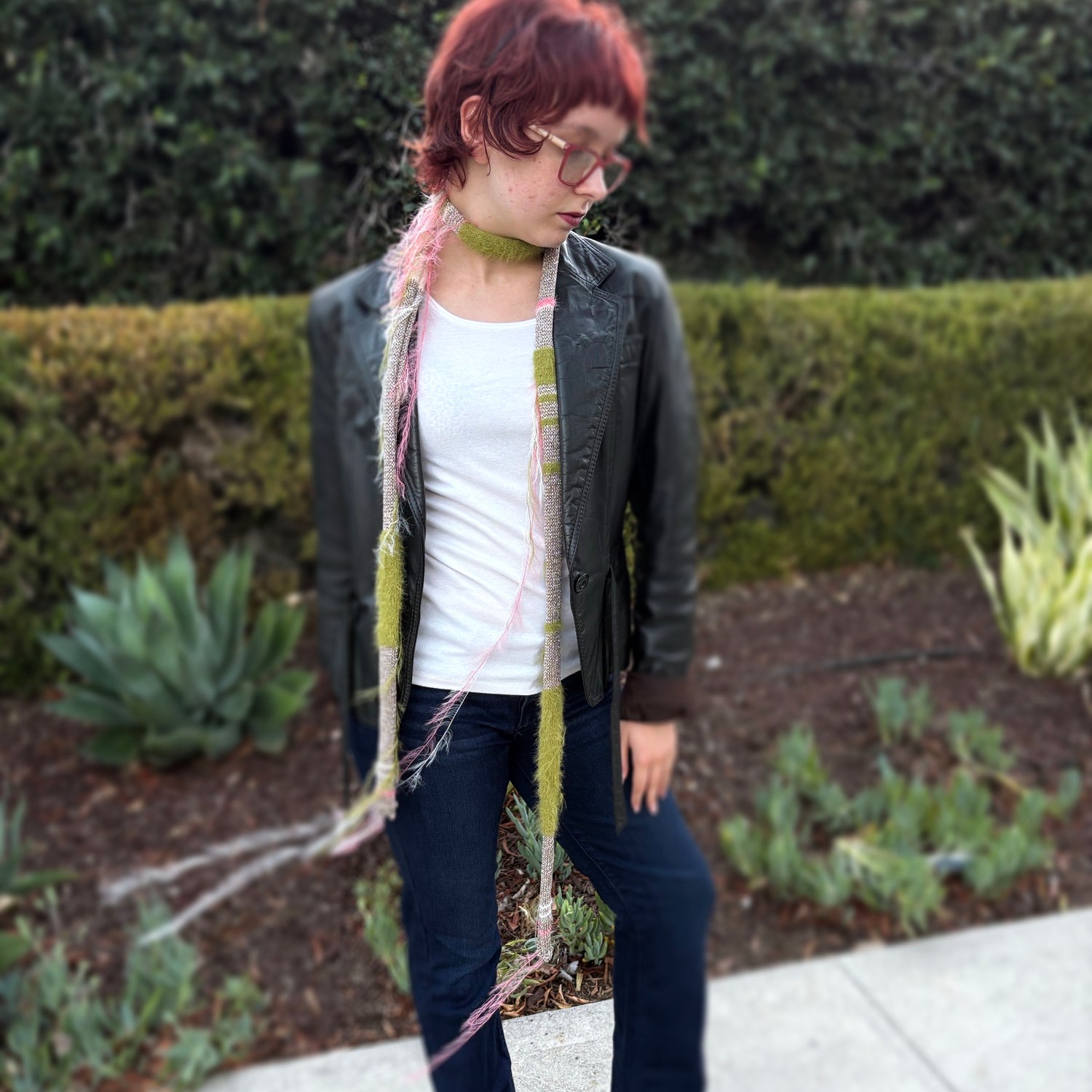 Skinny Vintage Tassel Y2K Scarf – The Library Store