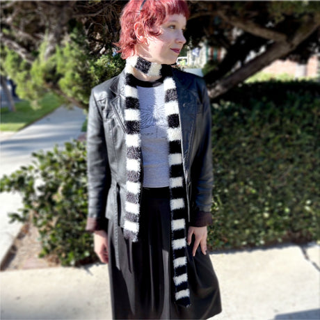 Striped Color Block Y2K Scarf