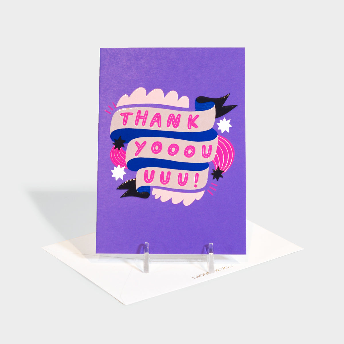 Thank You Purple Greeting Card The Library Store
