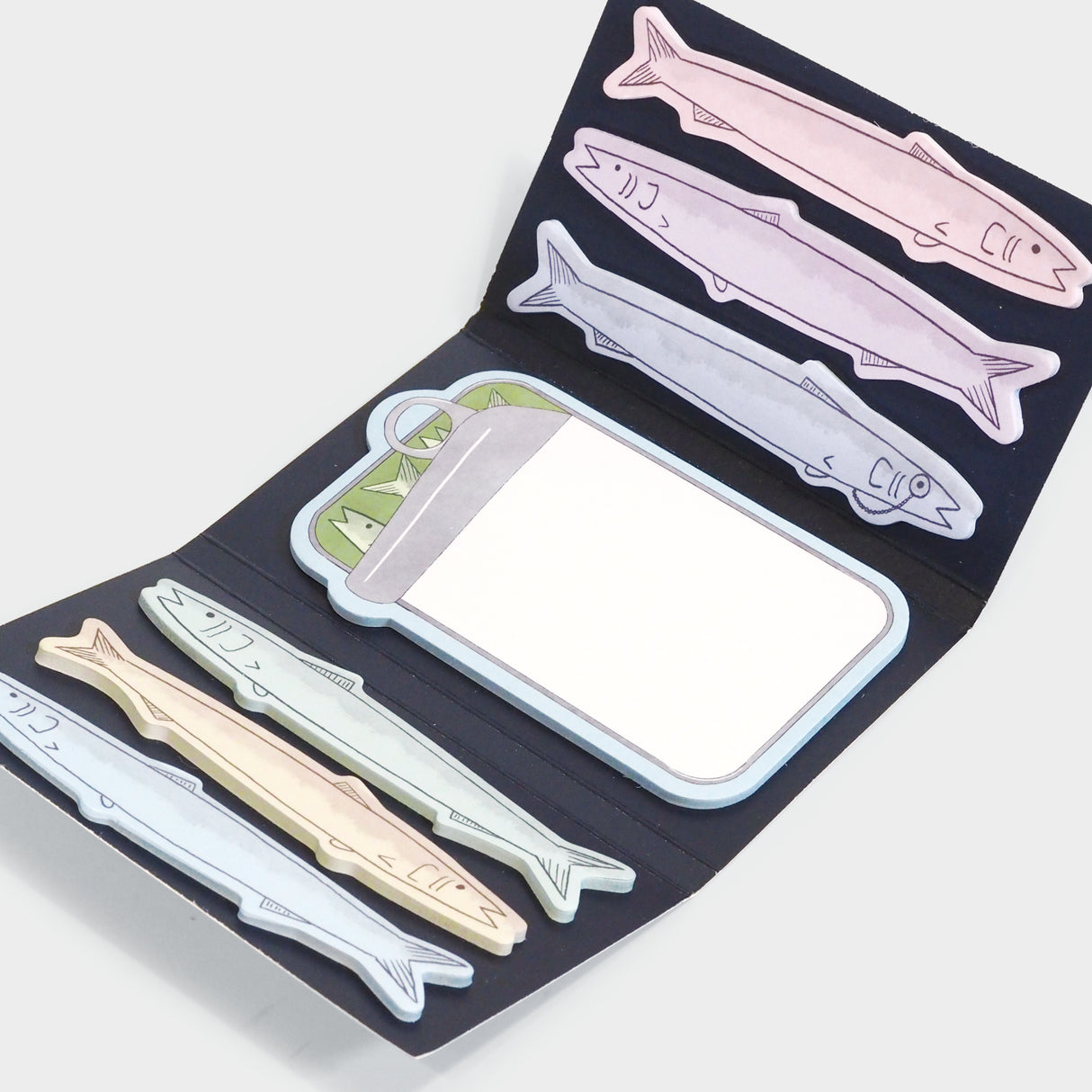 Tri-fold Tinned Fish Sticky Notes