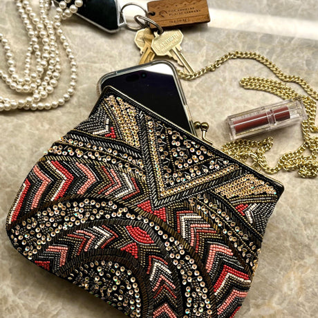 Vintage Sequins Beaded Clutch