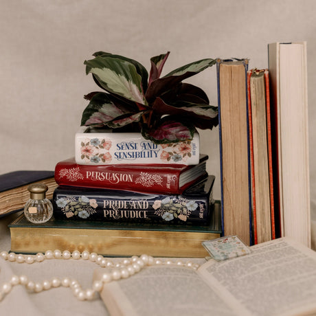 Planter photo surrounded by books. Photo © Steel Mill Gifts