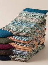 Vintage Bohemia Totem Knit Crew Socks
