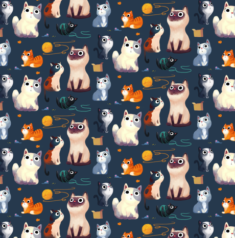 Cat Gift Wrap Sheet