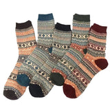 Vintage Bohemia Totem Knit Crew Socks