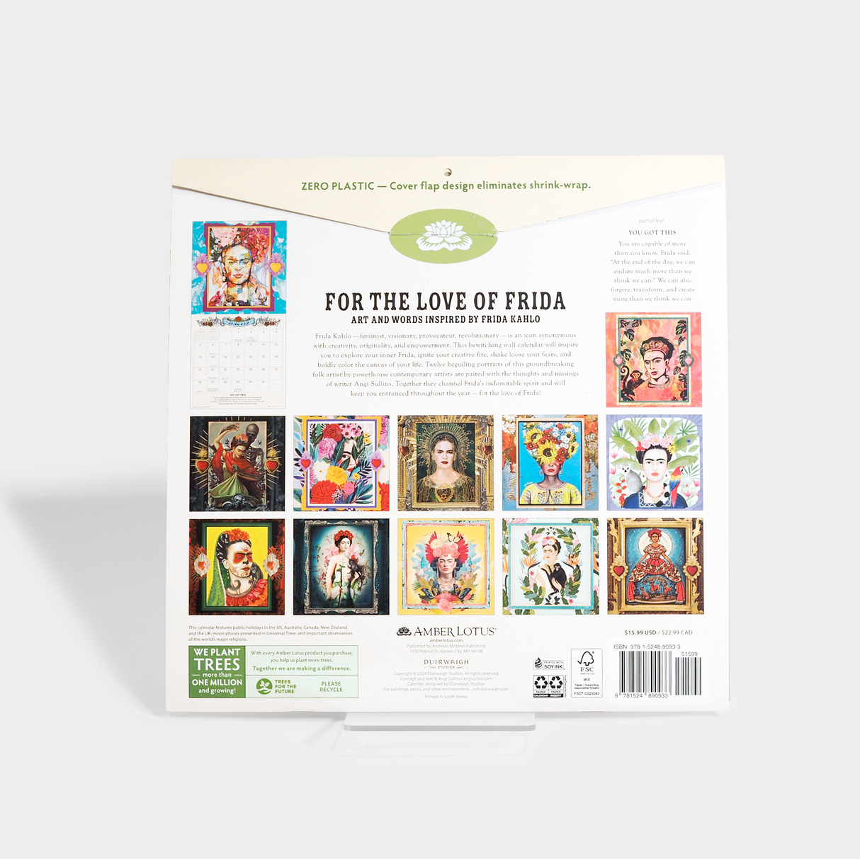 For the Love of Frida 2025 Wall Calendar: Art and Words Inspired by Frida Kahlo