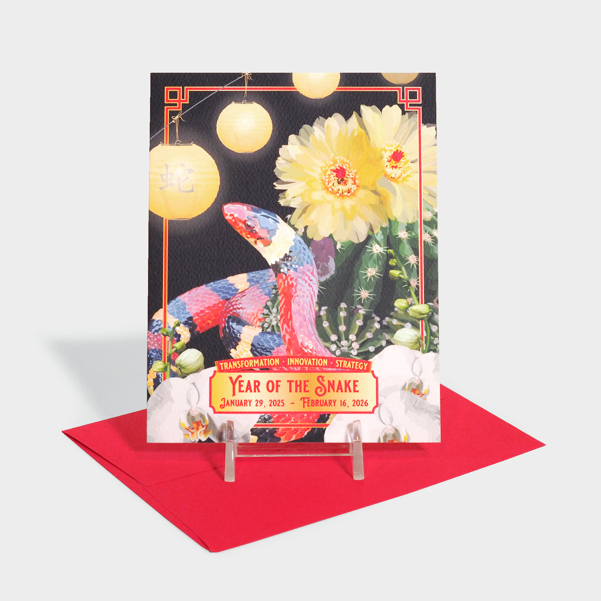 2025 Year of the Snake Lunar New Year Card