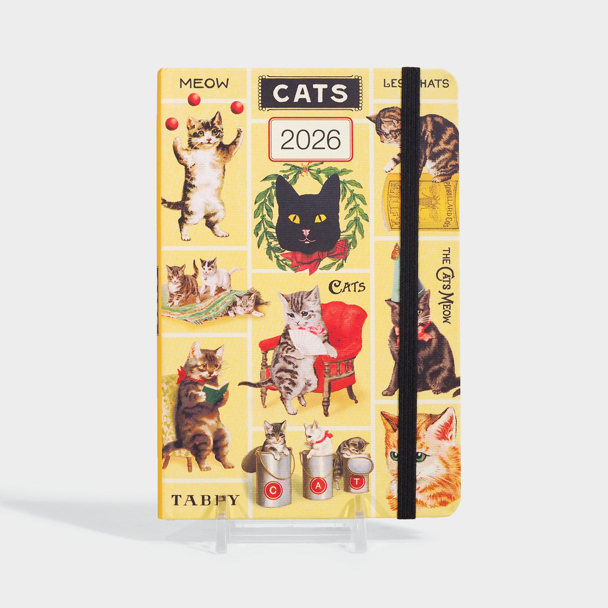 2026 Cats Weekly Planner with Elastic Closure