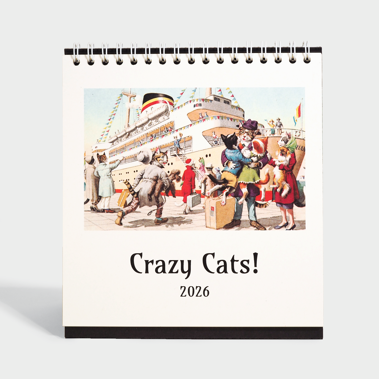 2026 Crazy Cats! Easel Desk Calendar