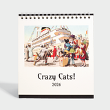 2026 Crazy Cats! Easel Desk Calendar
