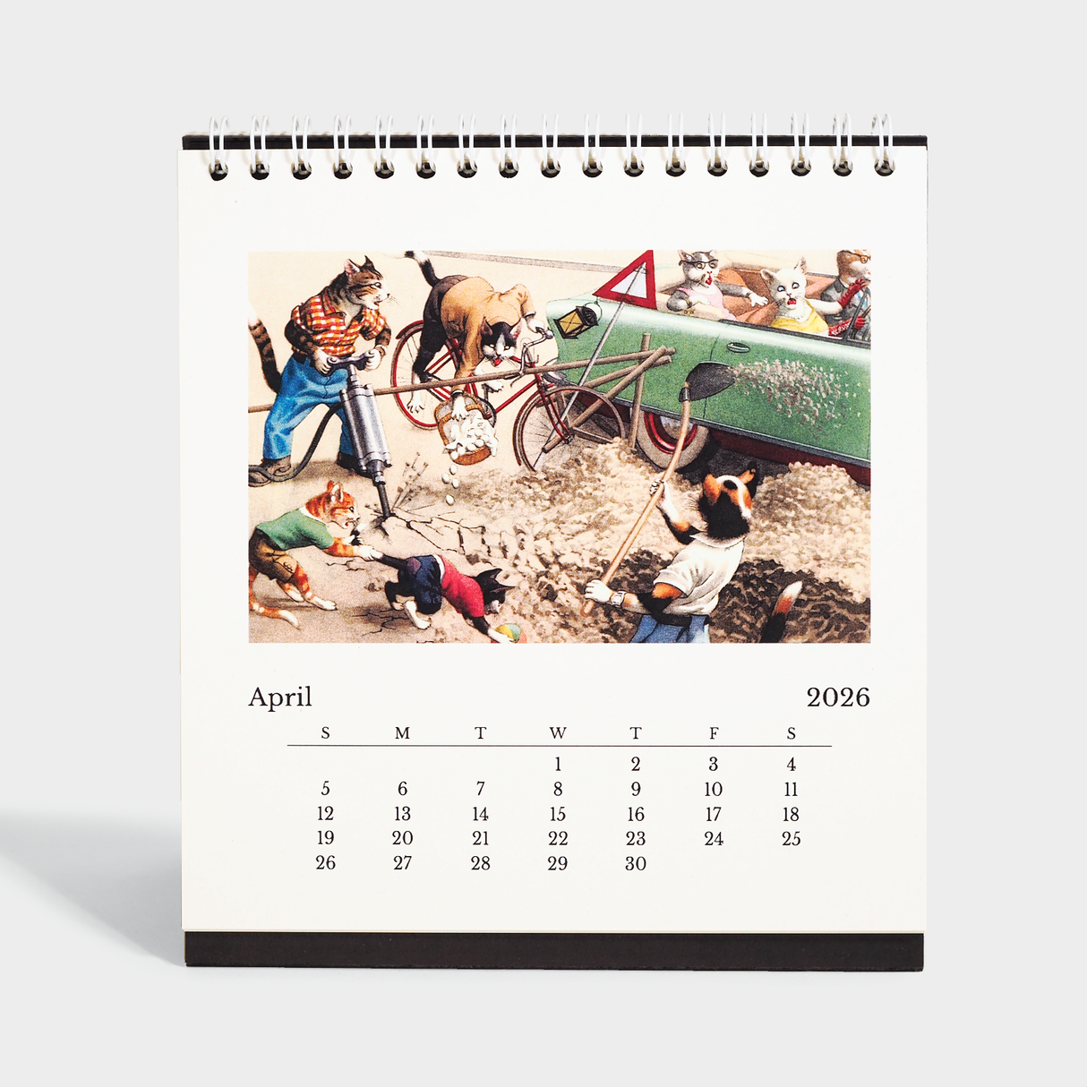 2026 Crazy Cats! Easel Desk Calendar