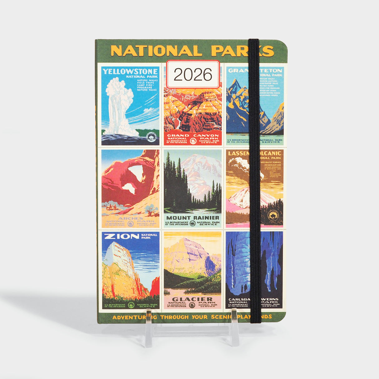 2026 National Parks Weekly Planner with Elastic Closure