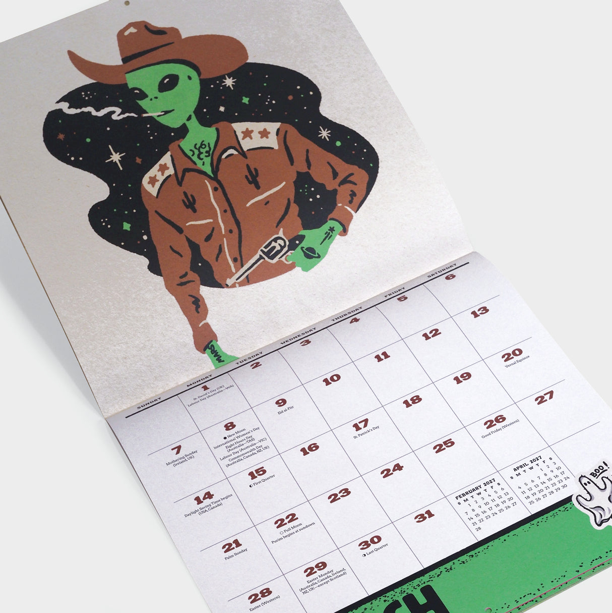 Sam Larson 2027 Wall Calendar: Weird, Weird West