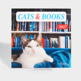 Cats & Books 2027 Wall Calendar