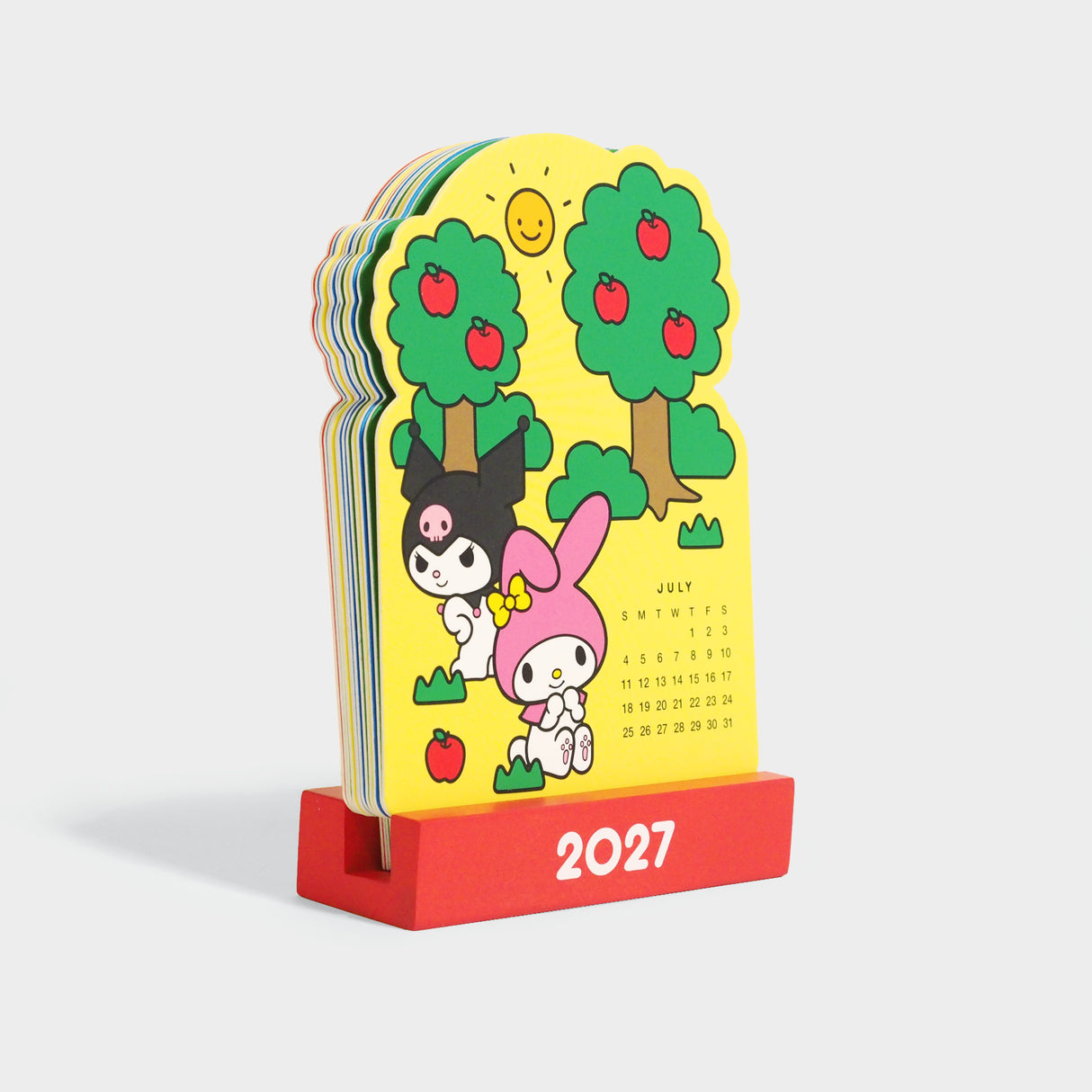 2027 Hello Kitty Mini Desk Calendar with Wood Stand
