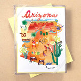 California Watercolor Map Boxed Card Set