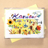 California Watercolor Map Boxed Card Set