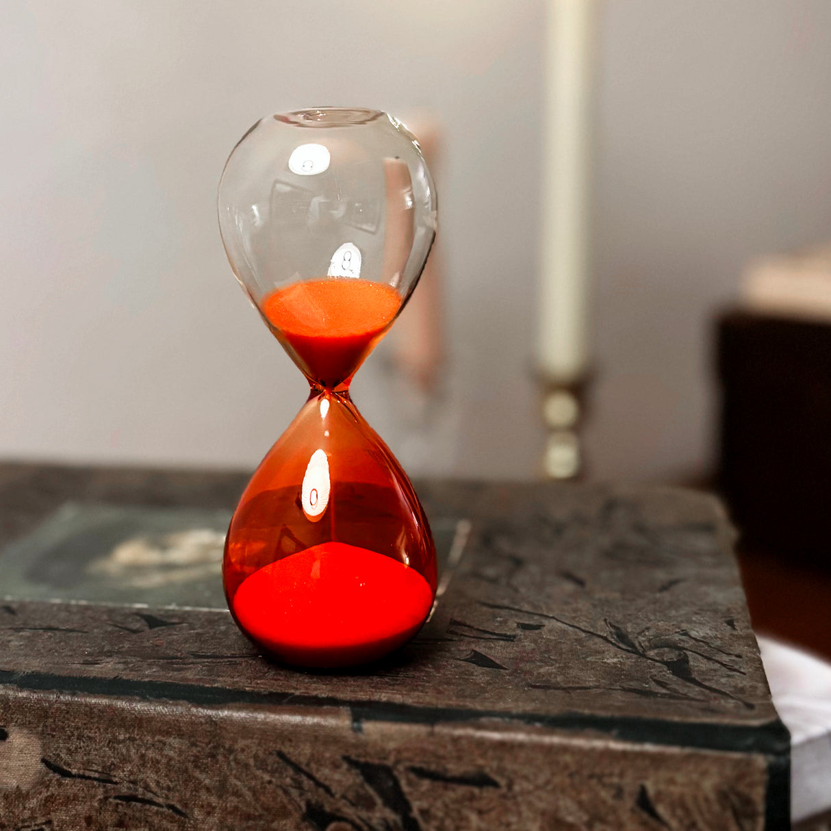 5 Minute Desktop Hourglass in Poppy