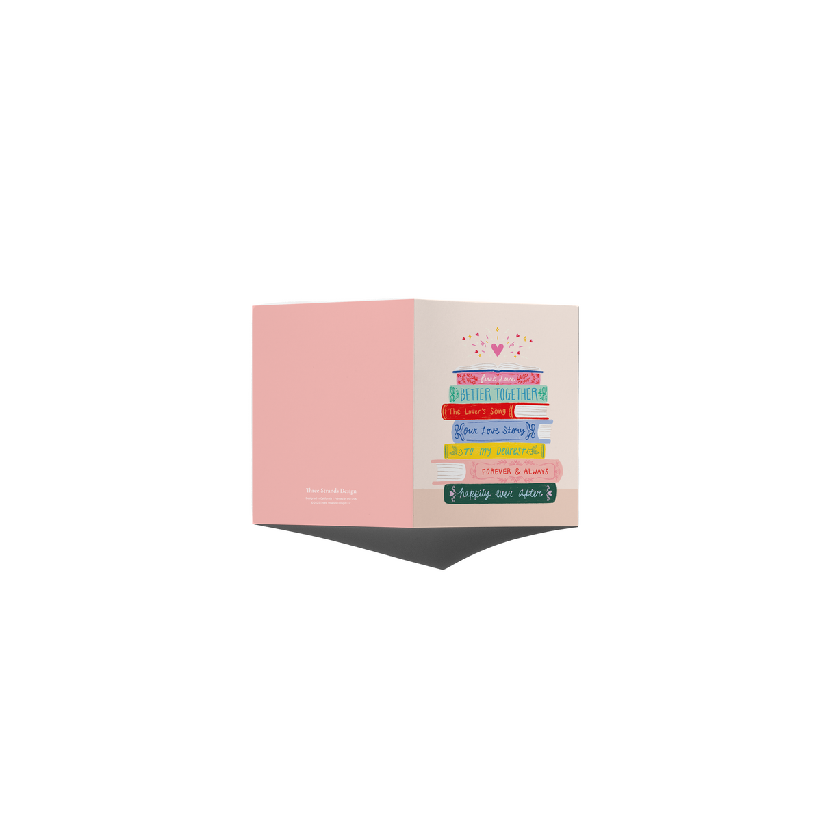 Love Story Books Greeting Card Romantic Anniversary Card