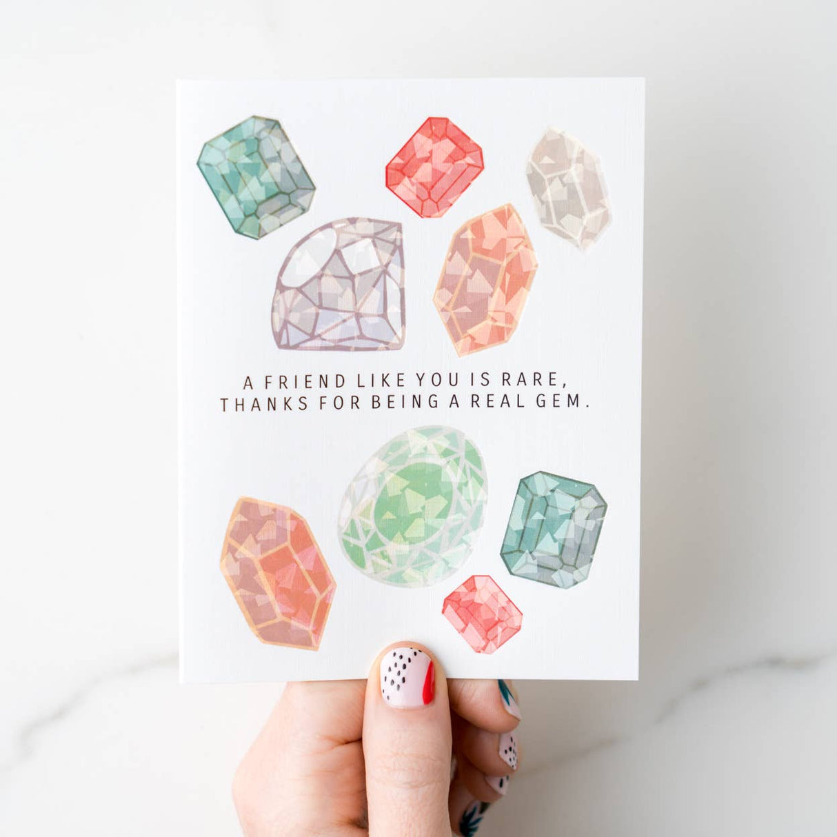 Thanks for Being a Gem Friendship Holographic Foil Card