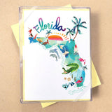 California Watercolor Map Boxed Card Set