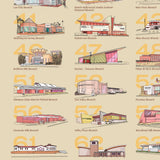 Central Library & Branches Architectural Print